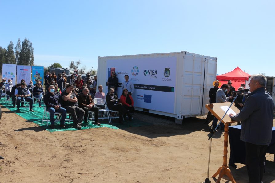 En las Salinas de Pullally se inauguró la  primera planta desalinizadora modular para uso agrícola