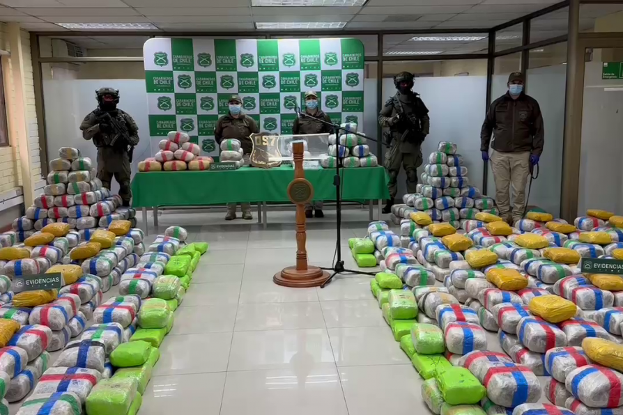 Carabineros incautó más de 830 kilos de marihuana y detuvo a cuatro personas en operativo realizado en La Ligua